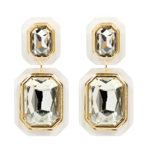 Clear Crystal Drop Earrings-Brianna Cannon Clearance