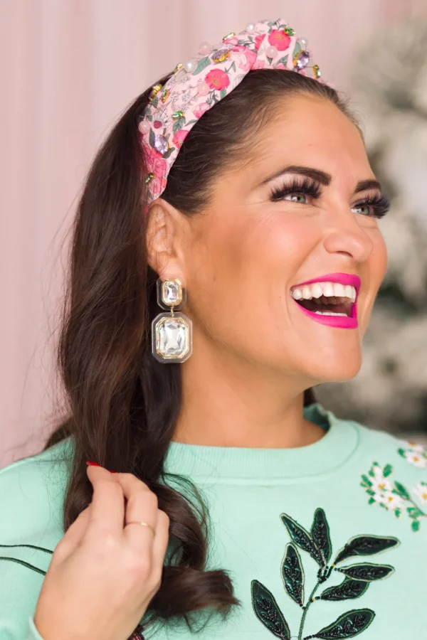 Clear Crystal Drop Earrings-Brianna Cannon Clearance