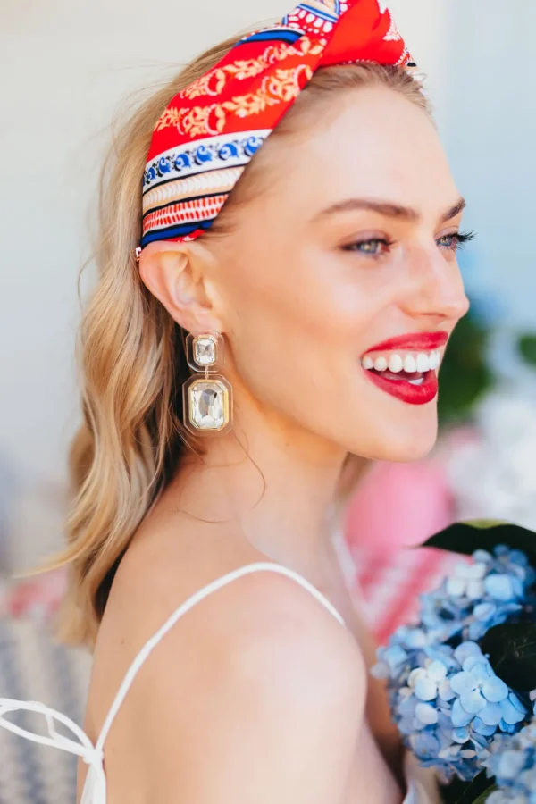 Clear Crystal Drop Earrings-Brianna Cannon Clearance