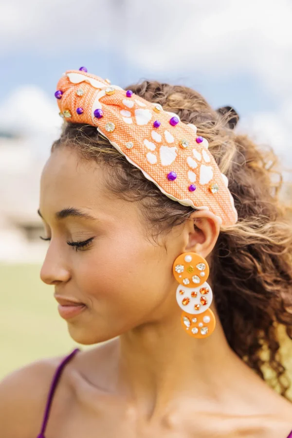 Clemson Adult Size Cross Stitch Headband-Brianna Cannon Fashion