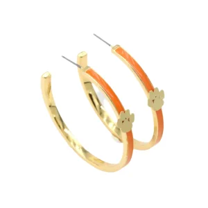 Clemson Logo Hoop Earrings-Brianna Cannon Fashion