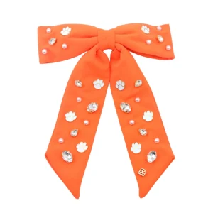 Clemson Orange Bow Barrette-Brianna Cannon New