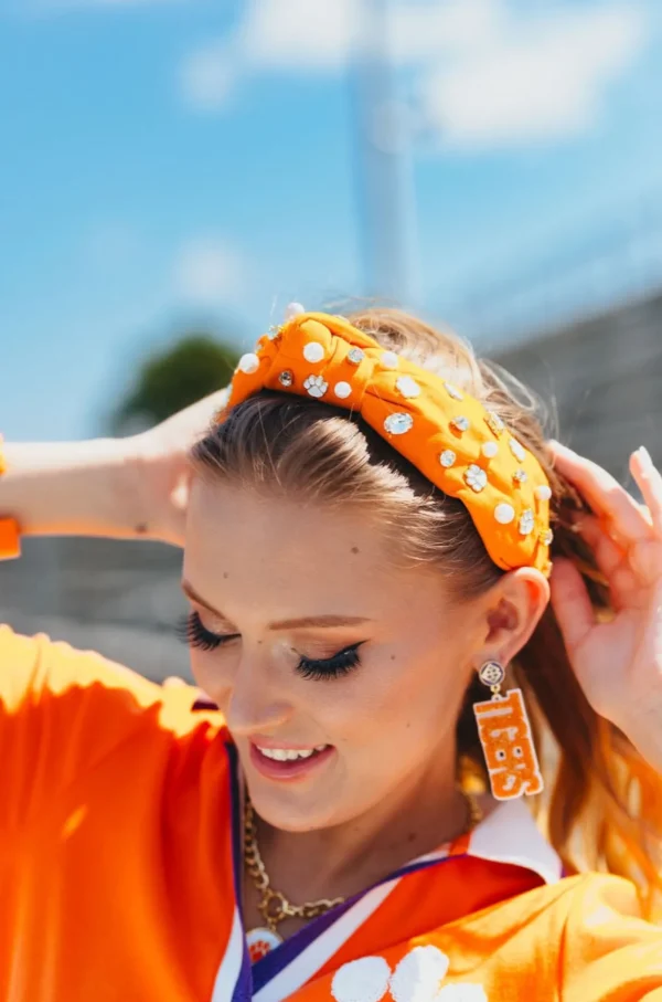 Clemson Orange Logo Headband-Brianna Cannon Online