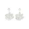 Clemson Silver Logo Earring with BC Logo-Brianna Cannon Fashion