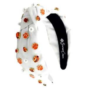 Clemson White Logo Headband-Brianna Cannon Online