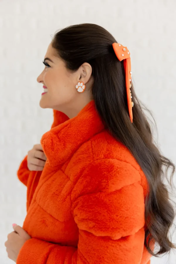 Clemson White Paw Studs-Brianna Cannon Discount