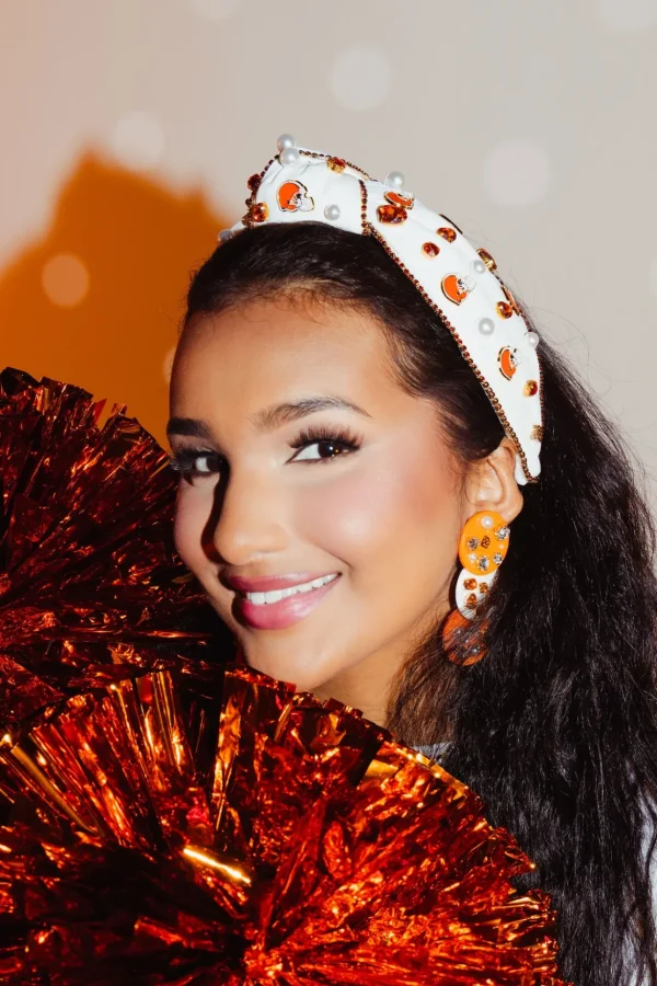 Cleveland Browns White Logo Headband-Brianna Cannon Sale