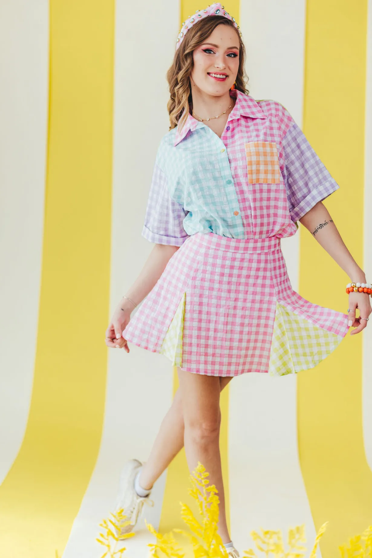 color_block_gingham_butto_7.webp Color Block Gingham Button-Down Shirt-Brianna Cannon Outlet