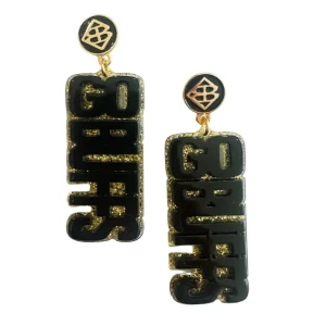Colorado Black & Gold Glitter GO BUFFS Earrings-Brianna Cannon Sale