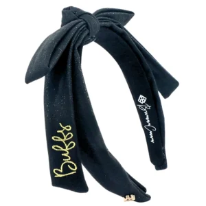 Colorado Black Thin Embroidered Ribbon Bow Headband-Brianna Cannon Discount
