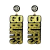 Colorado Gold Glitter & Black GO BUFFS Earrings-Brianna Cannon Sale