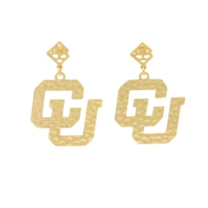 Colorado Gold Logo Earring with BC Logo-Brianna Cannon Clearance