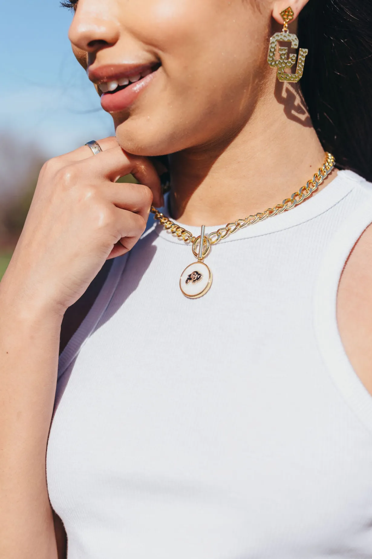 colorado_gold_logo_earrin_4.webp Colorado Gold Logo Earring with BC Logo-Brianna Cannon Clearance