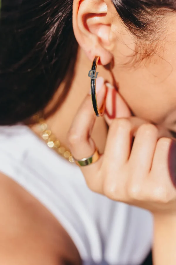 Colorado Logo Hoop Earring-Brianna Cannon Fashion