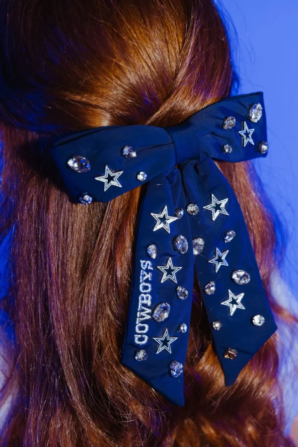 Dallas Cowboys Navy Bow Barrette-Brianna Cannon Discount