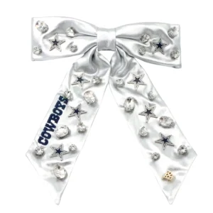 Dallas Cowboys Silver Bow Barrette-Brianna Cannon New