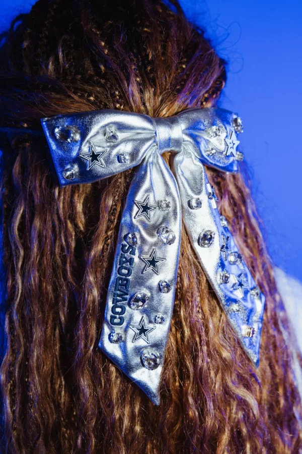 Dallas Cowboys Silver Bow Barrette-Brianna Cannon New