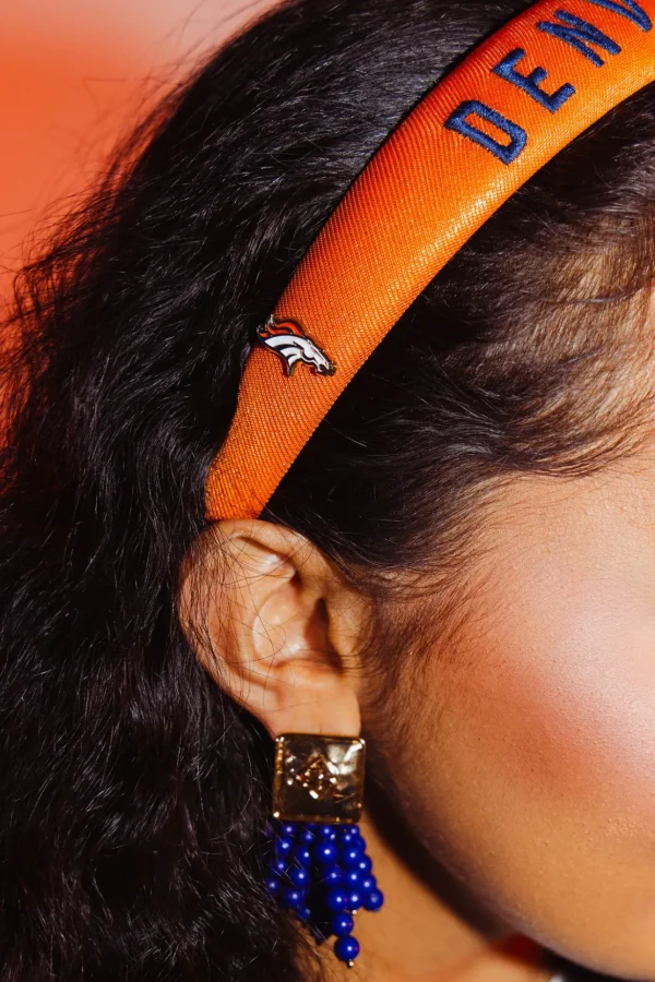 Denver Broncos Thin Embroidered Headband-Brianna Cannon Sale
