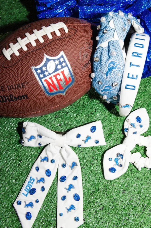 Detroit Lions Thin Embroidered Headband-Brianna Cannon Discount