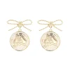 East Carolina Logo Pearl Medallion Earring-Brianna Cannon Outlet