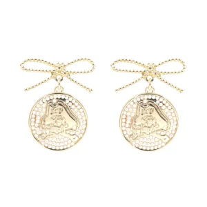 East Carolina Logo Pearl Medallion Earring-Brianna Cannon Outlet
