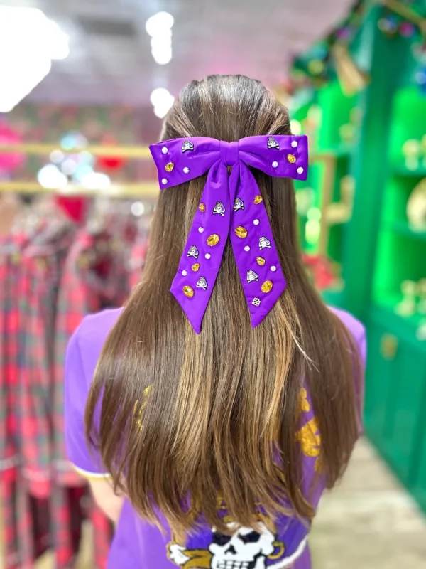 East Carolina Purple Bow Barrette-Brianna Cannon Sale