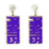 East Carolina Purple PIRATES Earrings-Brianna Cannon Sale