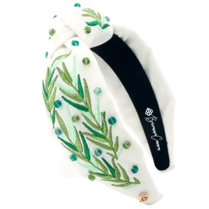 Embroidered Hosanna Palm Leaves Headband-Brianna Cannon Outlet