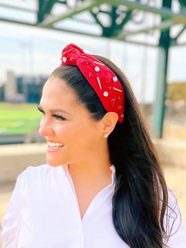Fan Gear Baseball Headband in Red-Brianna Cannon Sale