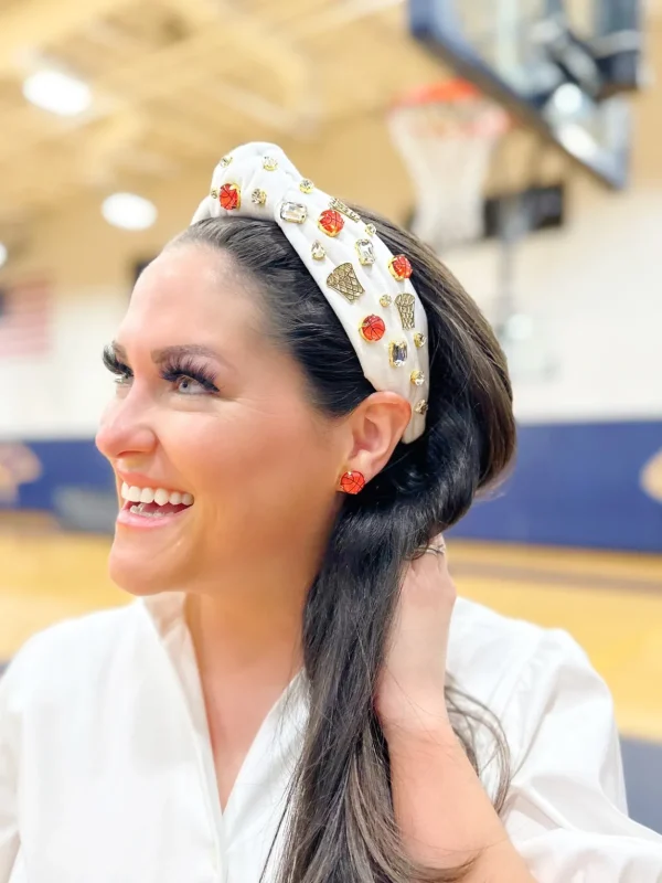 Fan Gear Basketball Headband in White-Brianna Cannon Hot