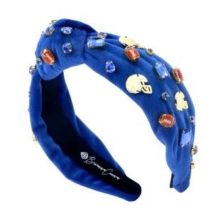 Fan Gear Football Headband in Blue-Brianna Cannon Clearance