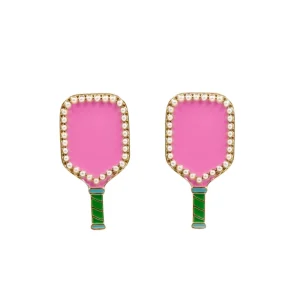 Fan Gear Pickleball Paddle Stud Earrings-Brianna Cannon New