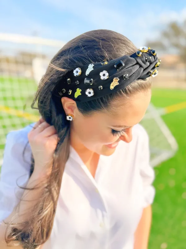 Fan Gear Soccer Headband in Black-Brianna Cannon Hot