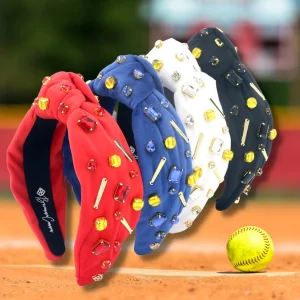 Fan Gear Softball Headband in Red-Brianna Cannon Sale