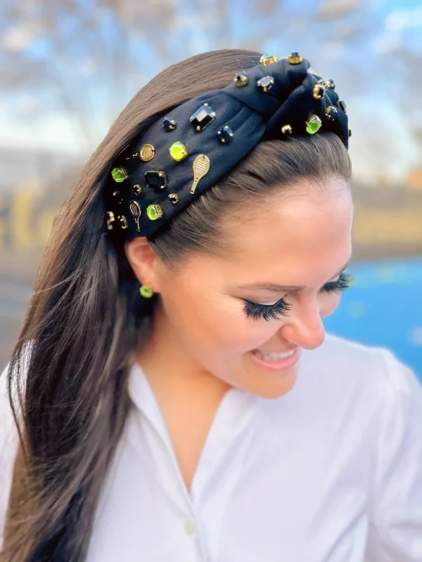 Fan Gear Tennis Headband in Black-Brianna Cannon Sale