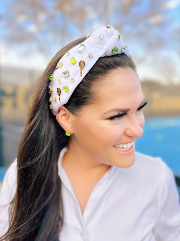 Fan Gear Tennis Headband in White-Brianna Cannon New