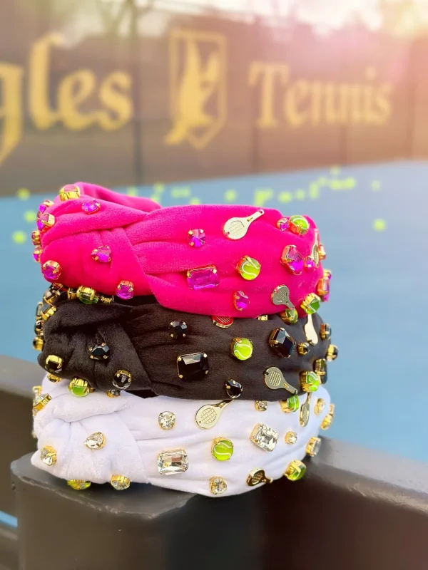 Fan Gear Tennis Headband in Hot Pink-Brianna Cannon Clearance