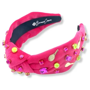 Fan Gear Tennis Headband in Hot Pink-Brianna Cannon Clearance