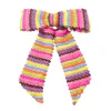 Fiesta Ruffle Rainbow Bow Barrette-Brianna Cannon Fashion