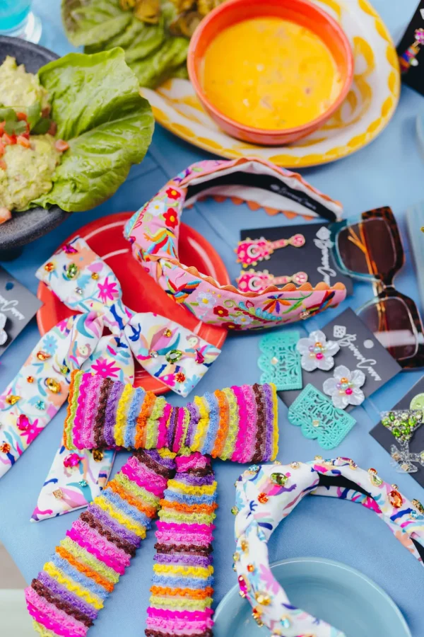 Fiesta Ruffle Rainbow Bow Barrette-Brianna Cannon Fashion