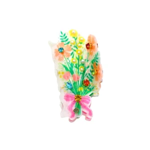 Floral Claw Clip with Crystals & Pearls-Brianna Cannon Sale