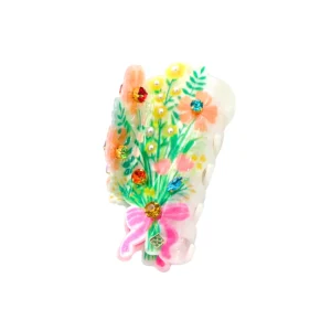 Floral Claw Clip with Crystals & Pearls-Brianna Cannon Sale