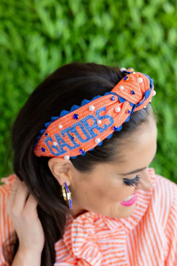 Florida Adult Size GATORS Cross Stitch Headband-Brianna Cannon Outlet