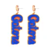 Florida Blue Gators Script Earrings-Brianna Cannon New