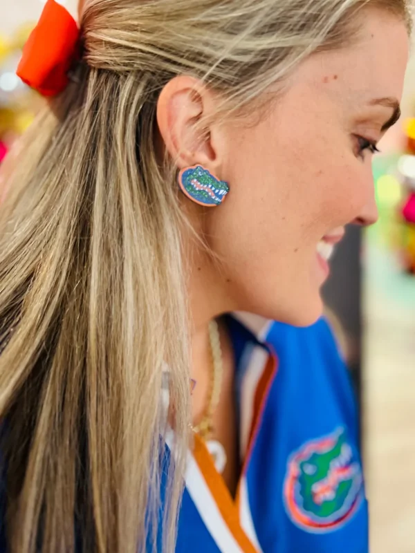 Florida Gator Logo Stud Earrings-Brianna Cannon Clearance