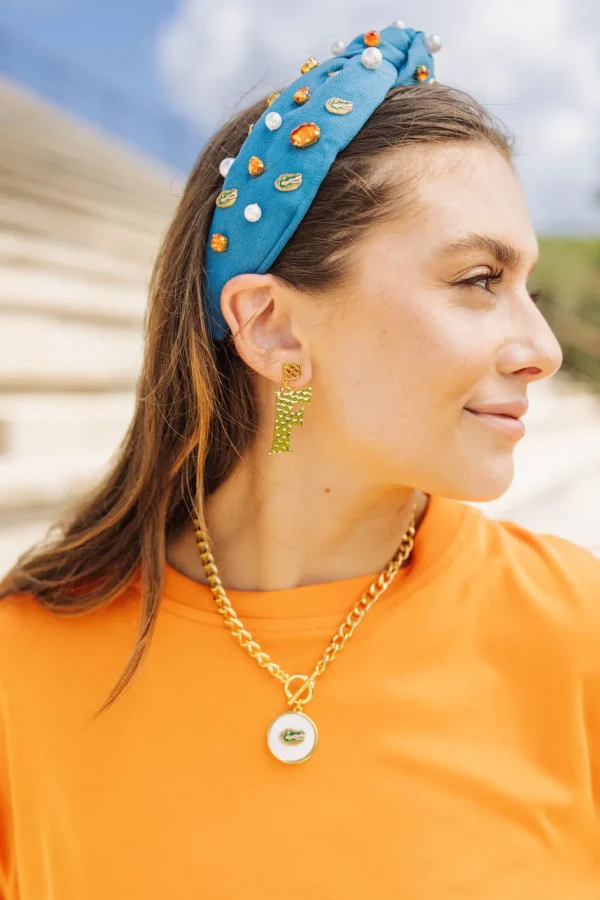 Florida Gold Logo Earring with BC Logo-Brianna Cannon Online