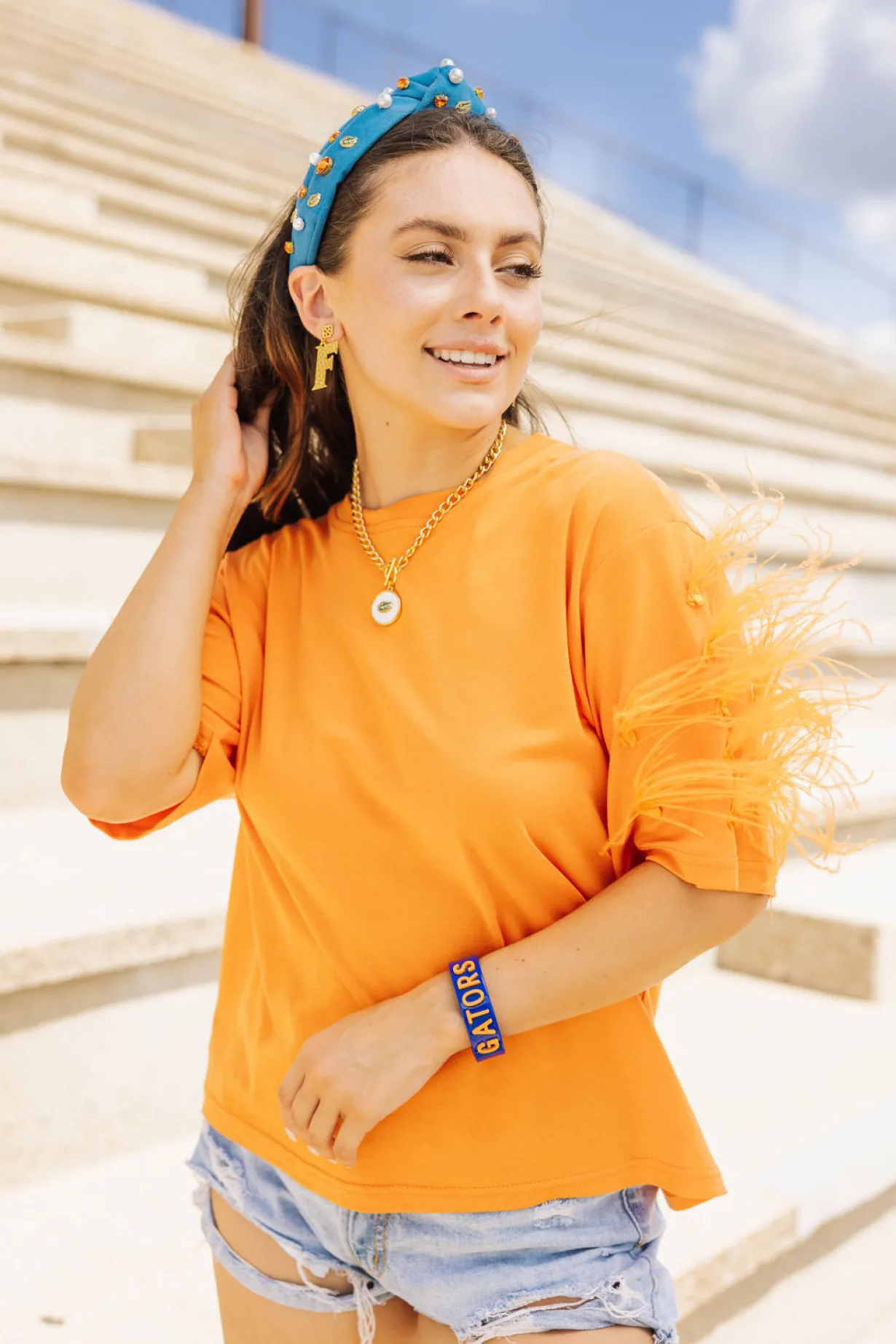florida_gold_logo_earring_3.webp Florida Gold Logo Earring with BC Logo-Brianna Cannon Online