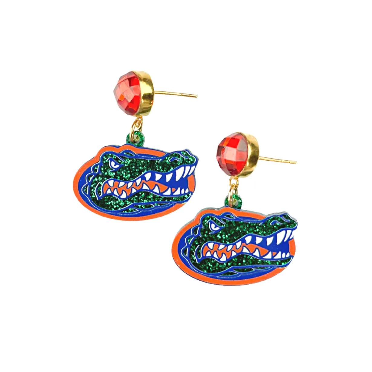 florida_mini_gator_logo_e_0.webp Florida Mini Gator Logo Earrings-Brianna Cannon Outlet