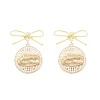 Florida Pearl Bow Medallion Earrings-Brianna Cannon Discount
