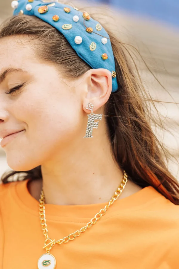 Florida Silver Logo Earring with BC Logo-Brianna Cannon Sale